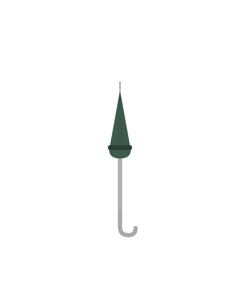 Folded umbrella illustration