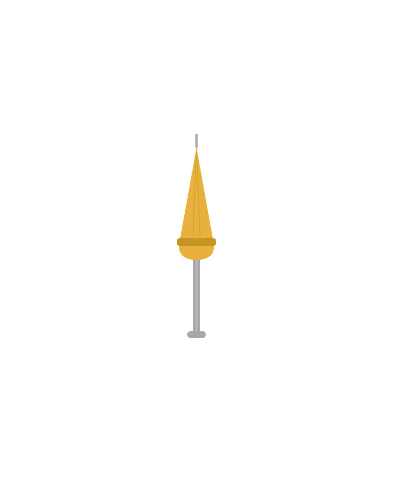 Folded umbrella illustration